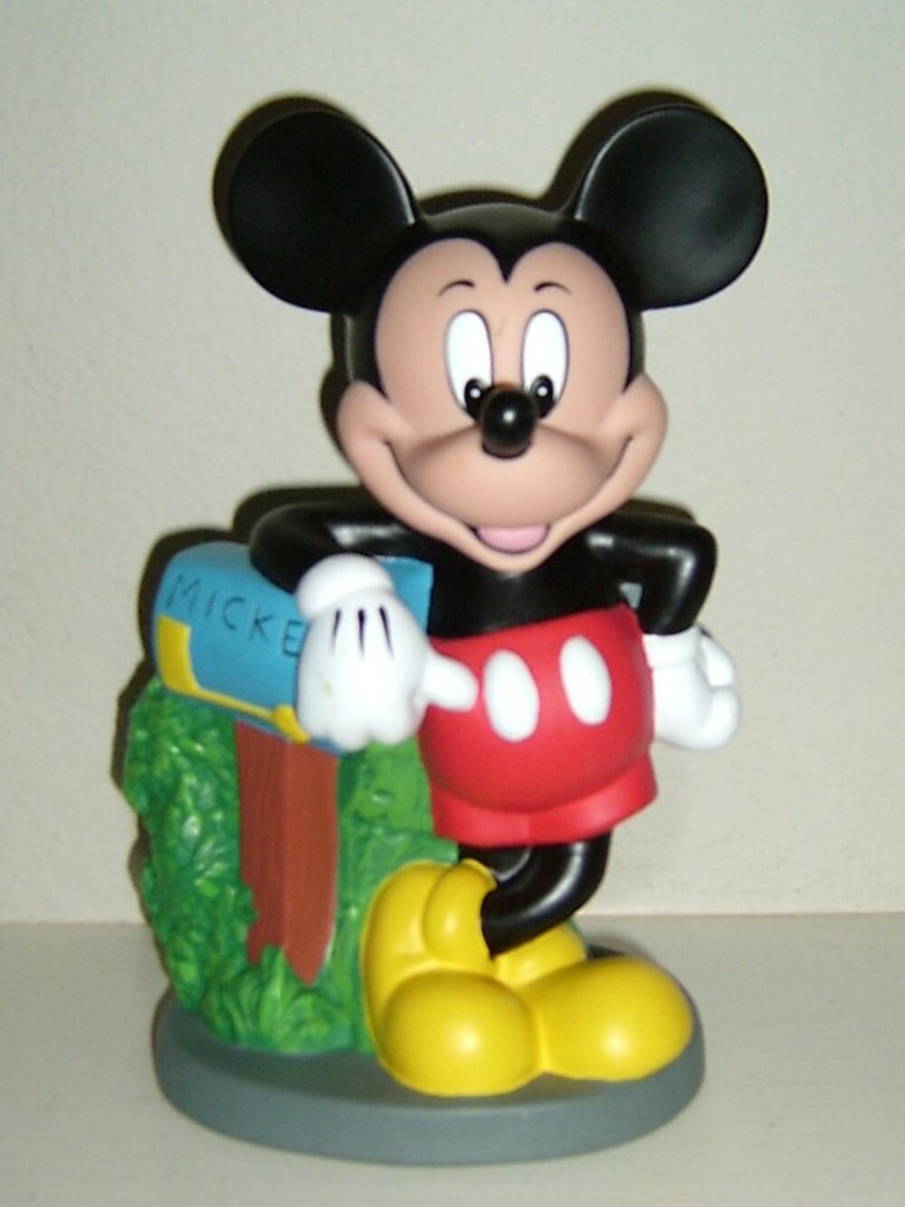 Vintage Disney MICKEY MOUSE Coin BANK 9", EUC